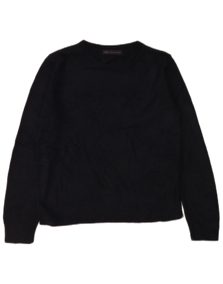 Marks & Spencer Dame Boat Neck Jumper Sweater UK 12 Medium Navy Blue