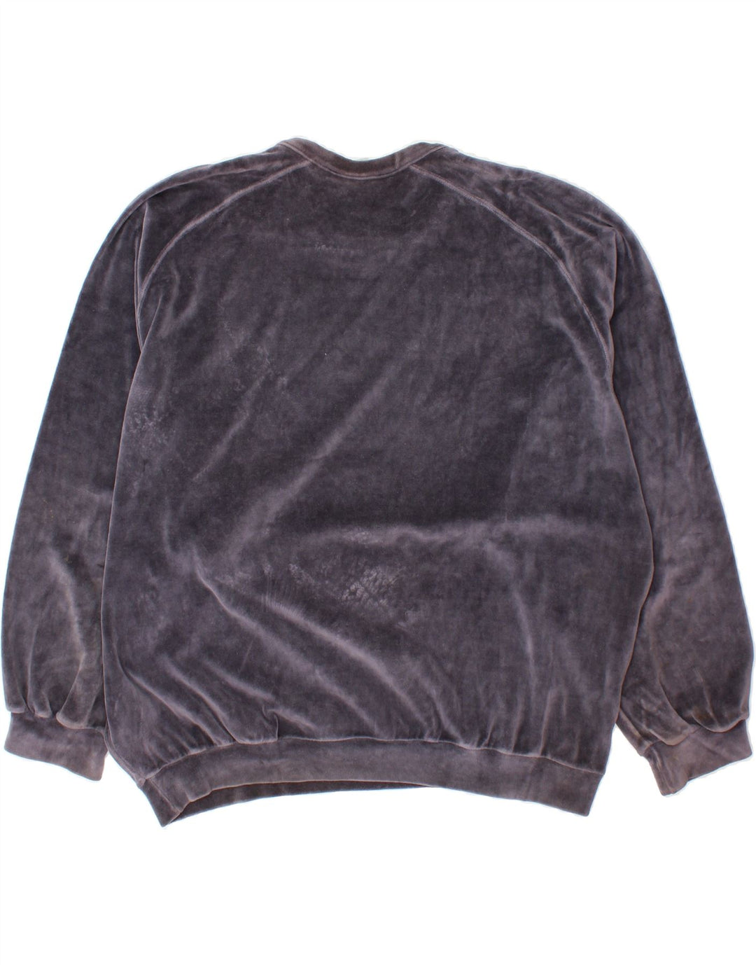 VINTAGE Womens Velour Oversized Sweatshirt Jumper UK 16 Large Purple Vintage Vintage and Second-Hand Vintage from Messina Hembry 