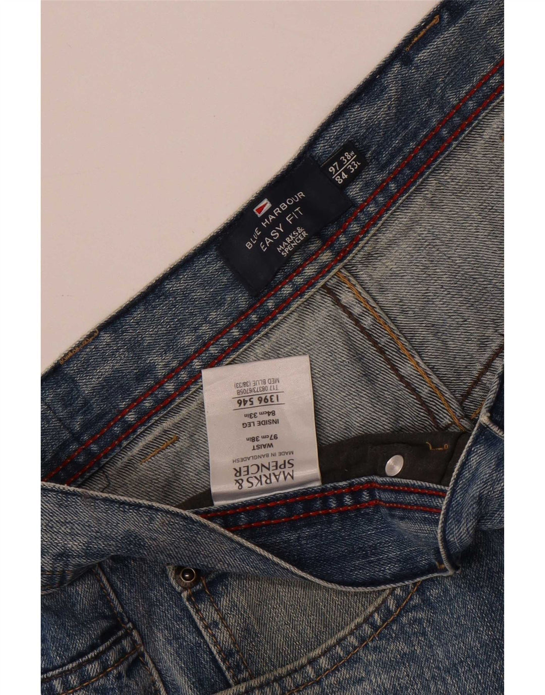 Marks & Spencer Herre Blue Harbor Straight Jeans W38 L33