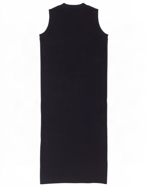 Zara Dame Sleeveless Jumper Dress UK 10 Small Navy Blue Polyester