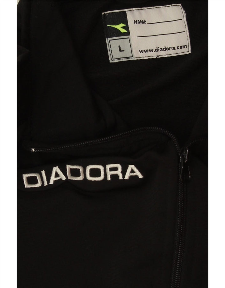 Diadora Herre grafisk træningsdragt Topjakke Stor sort polyester