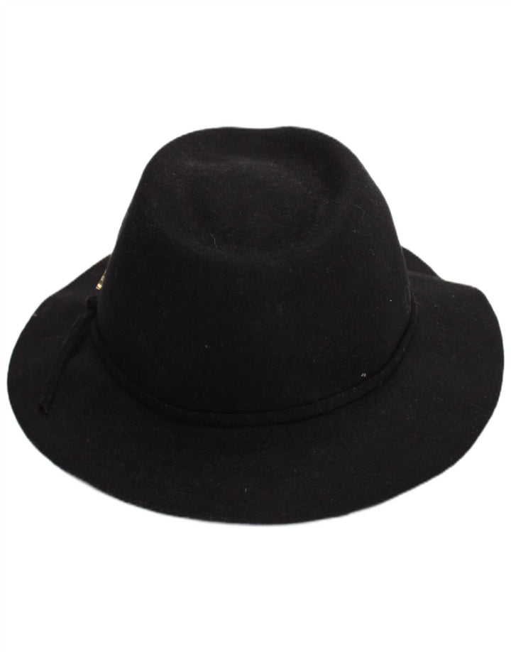 Replay Dame Fedora Hat One Size Black Wool Classic