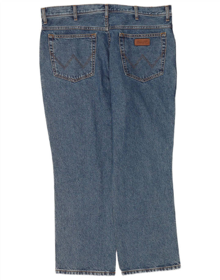 Wrangler Herre Regular Fit Straight Jeans W40 L30 Blå Bomuld