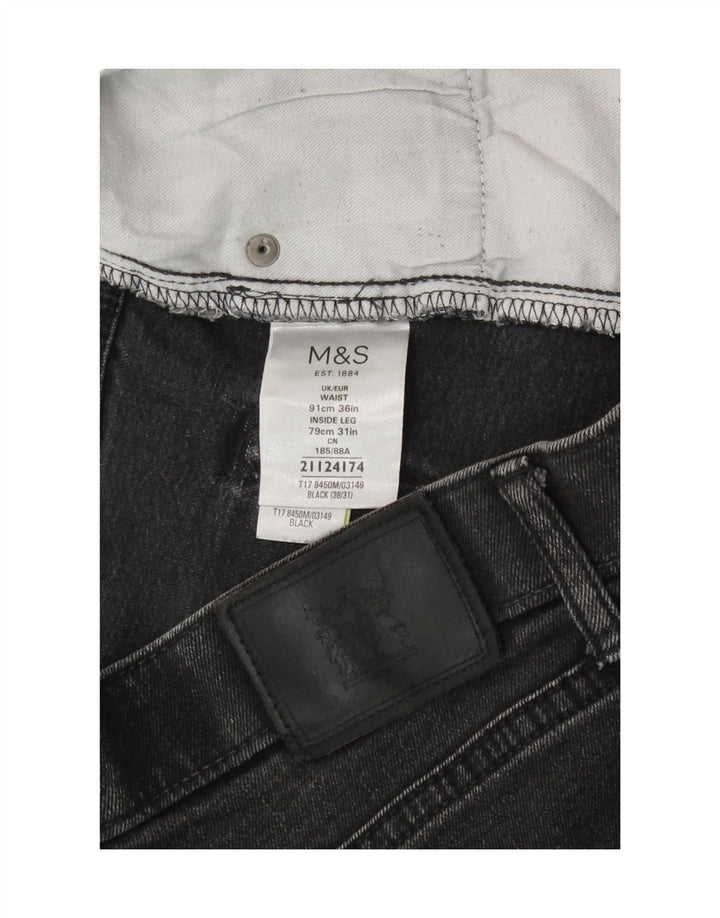 Marks & Spencer Regular Straight Jeans til kvinder W36 L31 Grå bomuld