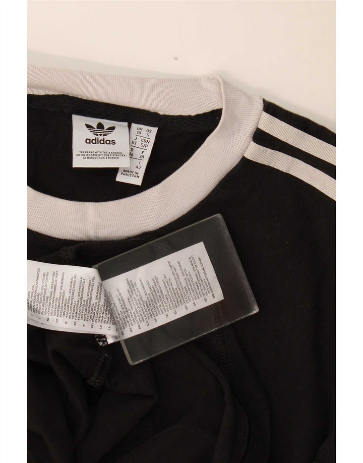 Adidas Dame Top Langærmet UK 10 Small Black Bomuld