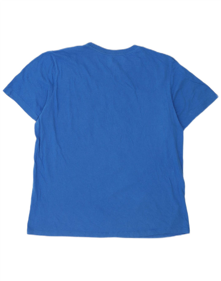 Nike grafisk T-shirt top til mænd, stor blå bomuld