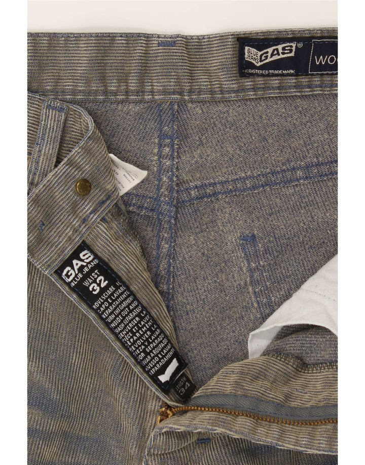 GAS Mens Straight Jeans W32 L29 Grey Polyester Vintage Gas and Second-Hand Gas from Messina Hembry 