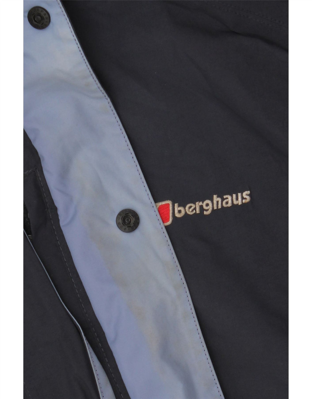 BERGHAUS Dame Oversized Hooded Windbreaker Jacket UK 12 Medium Navy Blue