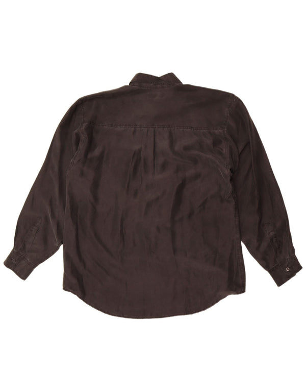 Vintage herreskjorte stor sort silke