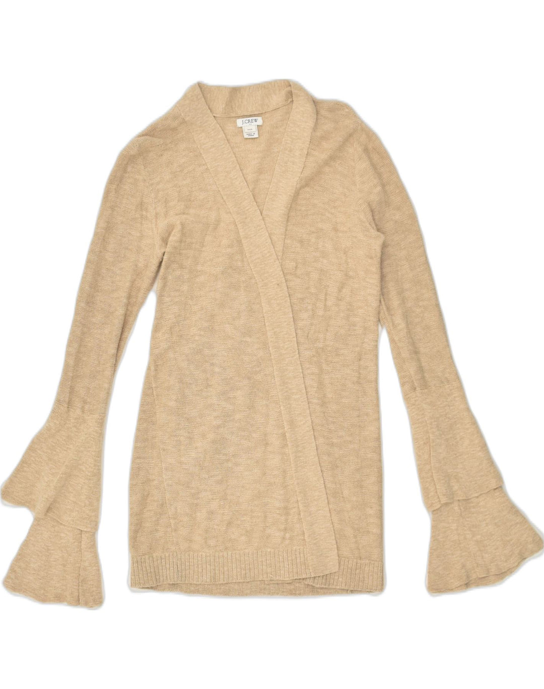 J. CREW Womens Cardigan Sweater UK 2 2XS Beige Cotton | Vintage J. Crew | Thrift | Second-Hand J. Crew | Used Clothing | Messina Hembry 