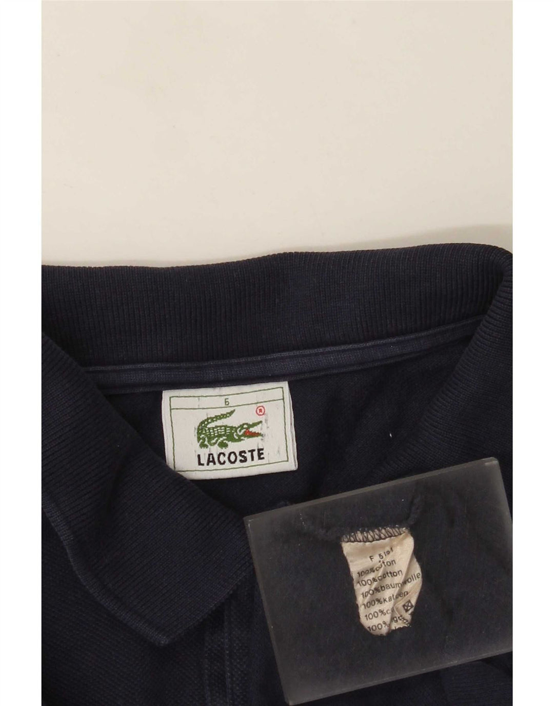 Lacoste herre poloskjorte str. 6 XL marineblå bomuld