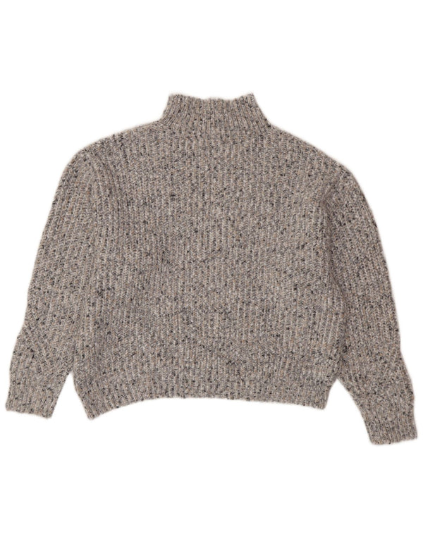Marks & Spencer Herre Turtle Neck Jumper Sweater UK 14 Medium Grey Flecked