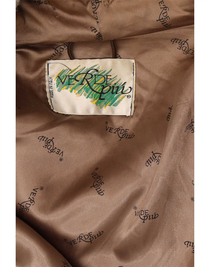 Verde Piu Dame Oversized Hætteovertræk IT 42 Medium Beige Geometrisk