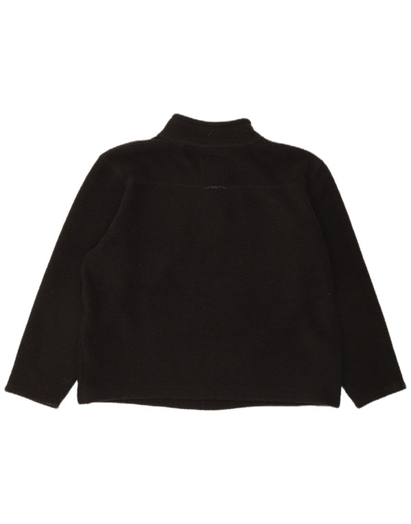 Weird Fish Herre Button Neck Fleece Jumper XL Sort Polyester