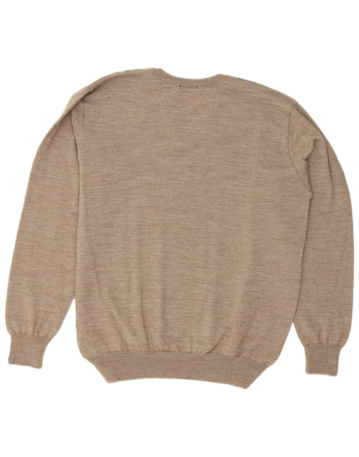 Les Corps Herre V-hals sweater Medium Beige Stribet Uld