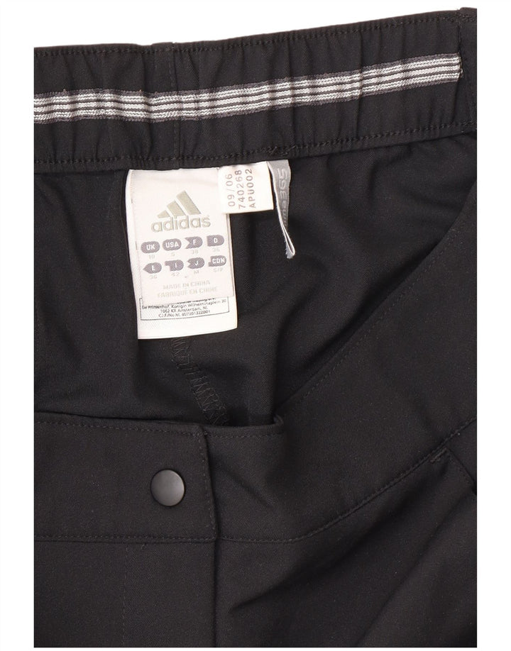 Adidas Womens Climalite Shorts UK 10 Small W30 Black Polyester