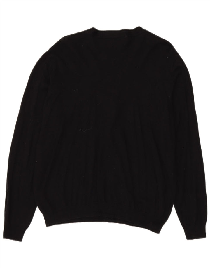 Marks & Spencer Herre Regular Fit Cardigan Sweater Stor Sort Bomuld
