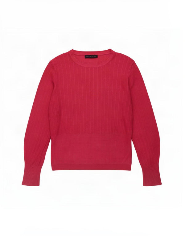 Marks & Spencer Dame Boat Neck Jumper Sweater UK 8 Small Pink Viscose