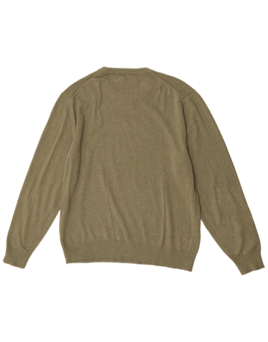 U.S. Polo Assn. Herre sweater med rund hals, mellemgrøn polyester