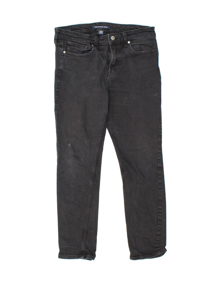 CALVIN KLEIN Womens Etroite Slim Jeans W32 L30 Grey Cotton Vintage Calvin Klein and Second-Hand Calvin Klein from Messina Hembry 