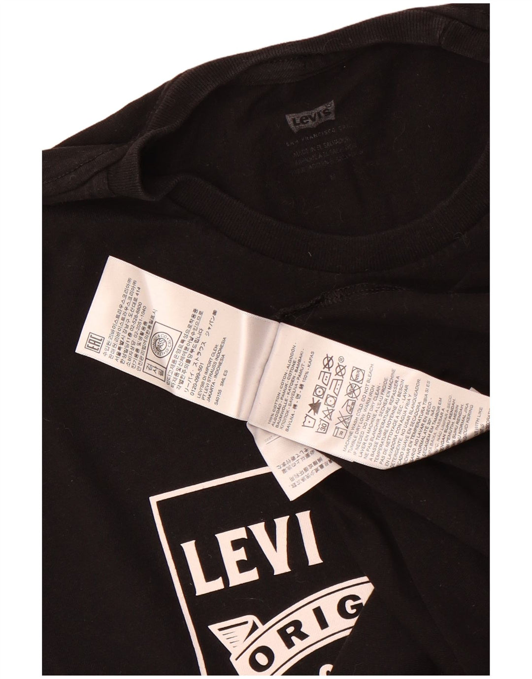 Levi's Herre grafisk T-shirt top mellem sort bomuld