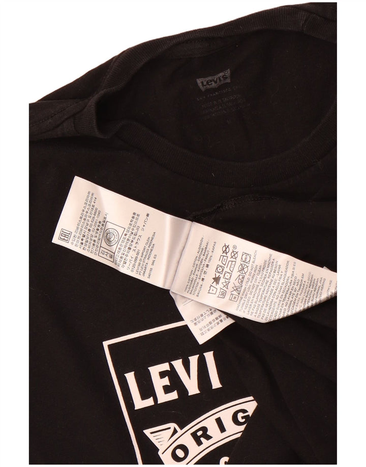 Levi's Herre grafisk T-shirt top mellem sort bomuld