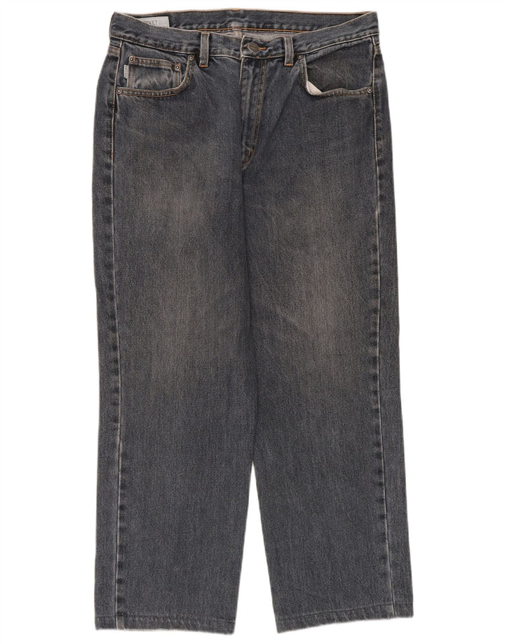 Belfe Herre Cropped Jeans W33 L26 Blå Bomuld