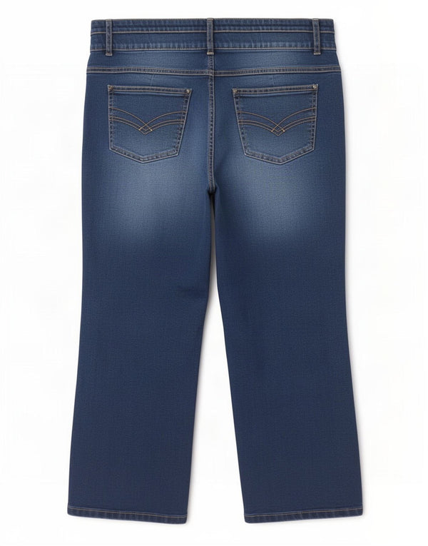 Marks & Spencer Dame Autograph Straight Jeans UK 20 2XL W40 L27 Blå