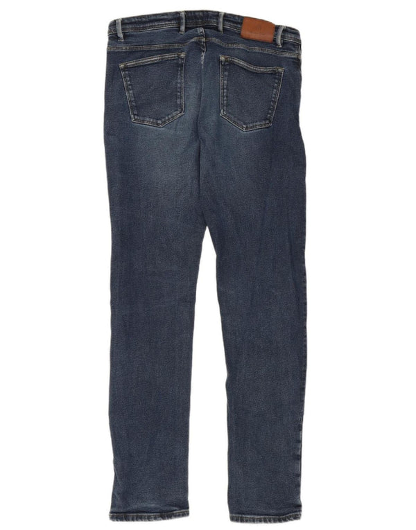 Massimo Dutti Herre Slim Jeans EU 42 Large W32 L31 Blå Bomuld