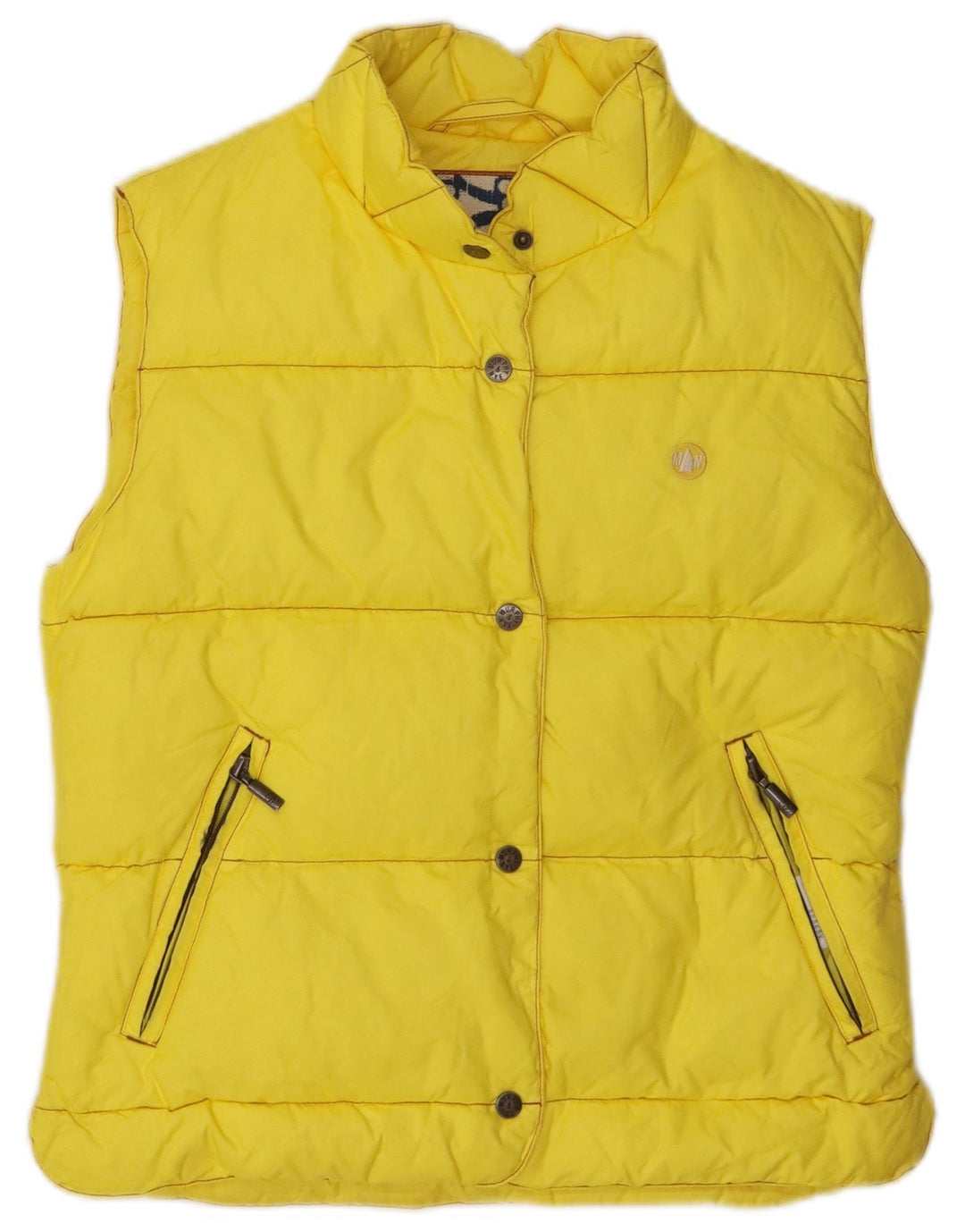 Murphy & Nye Womens Polstret Gilet UK 10 Small Yellow Nylon