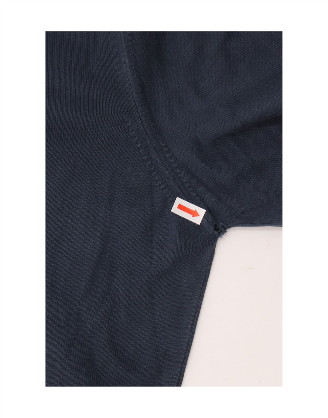 FRED PERRY Womens V-Neck Jumper Sweater UK 14 Medium Navy Blue