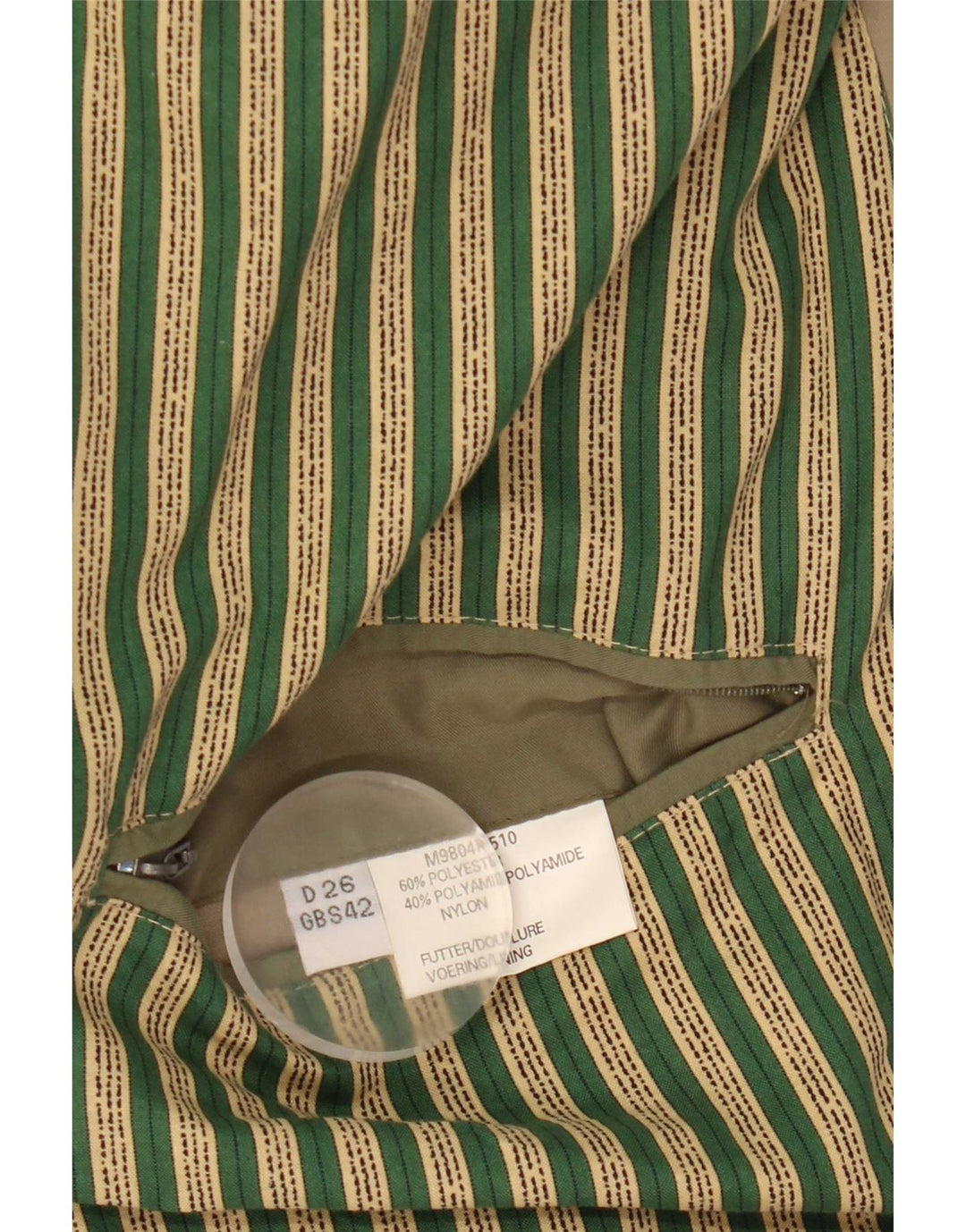 Vintage Bomberjakke til mænd UK 42 XL Grønne mikrofibre