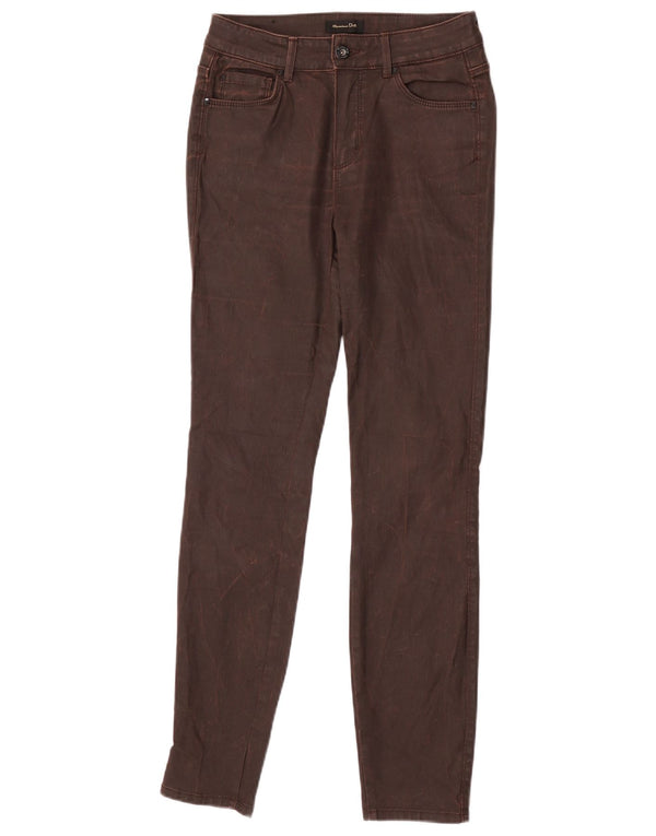 Massimo Dutti Dame Skinny Casual Bukser EU 36 XS W26 L29 Brun Bomuld