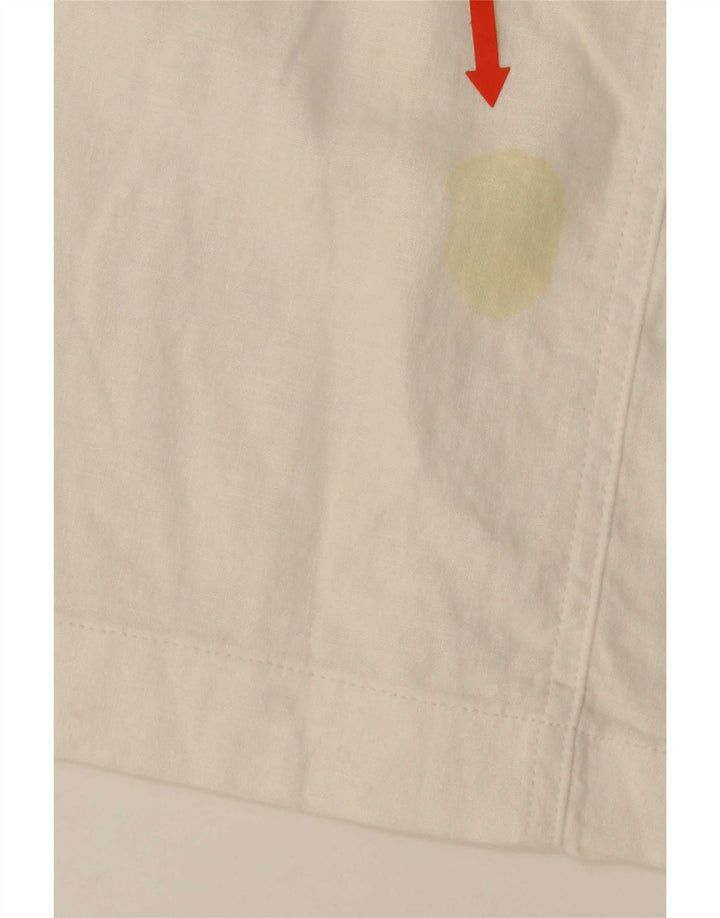 Marks & Spencer lige nederdel til kvinder UK 14 Large W32 White Flax