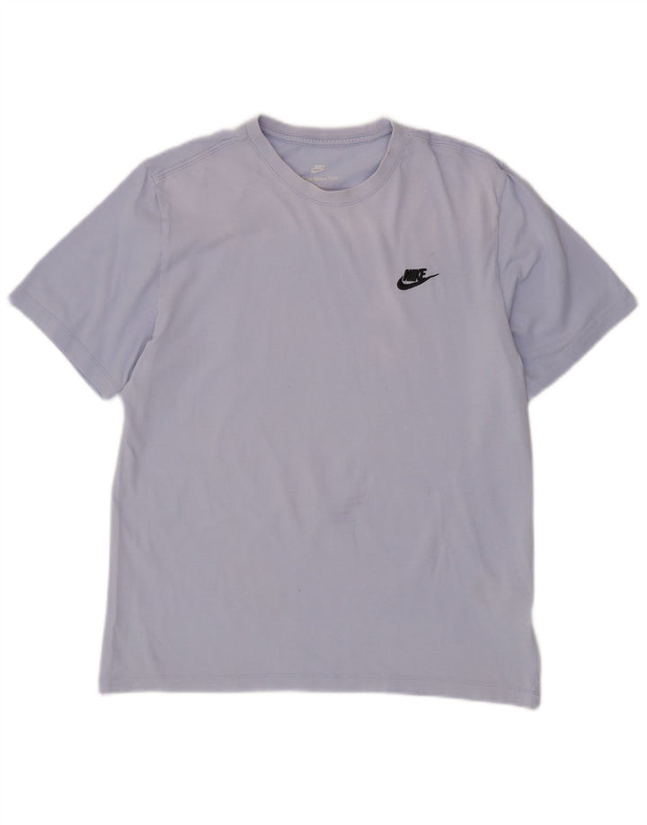 NIKE T-shirt top mellemblå bomuld til mænd