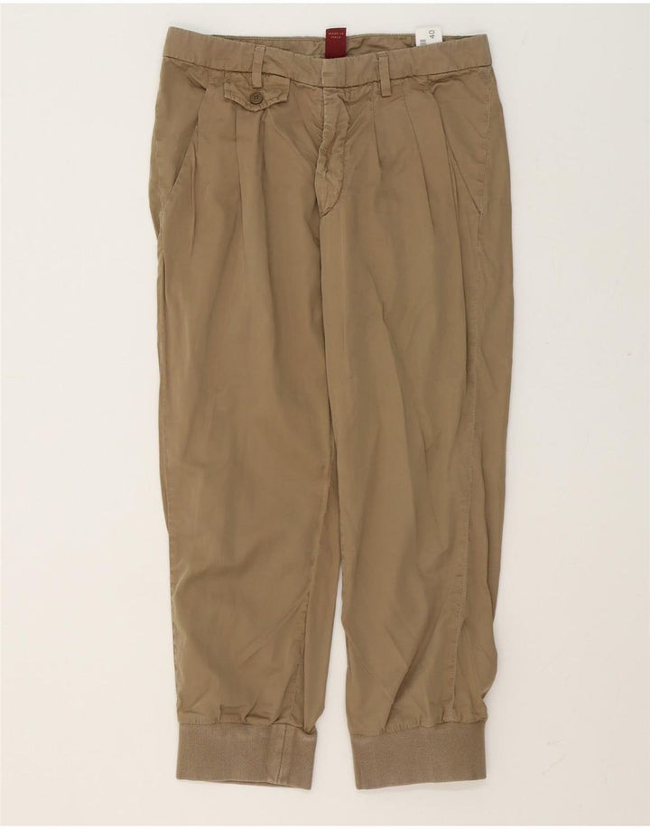 Dondup Womens Pegged Joggers Cropped Trousers EU 40 Medium W30 L24 Brun