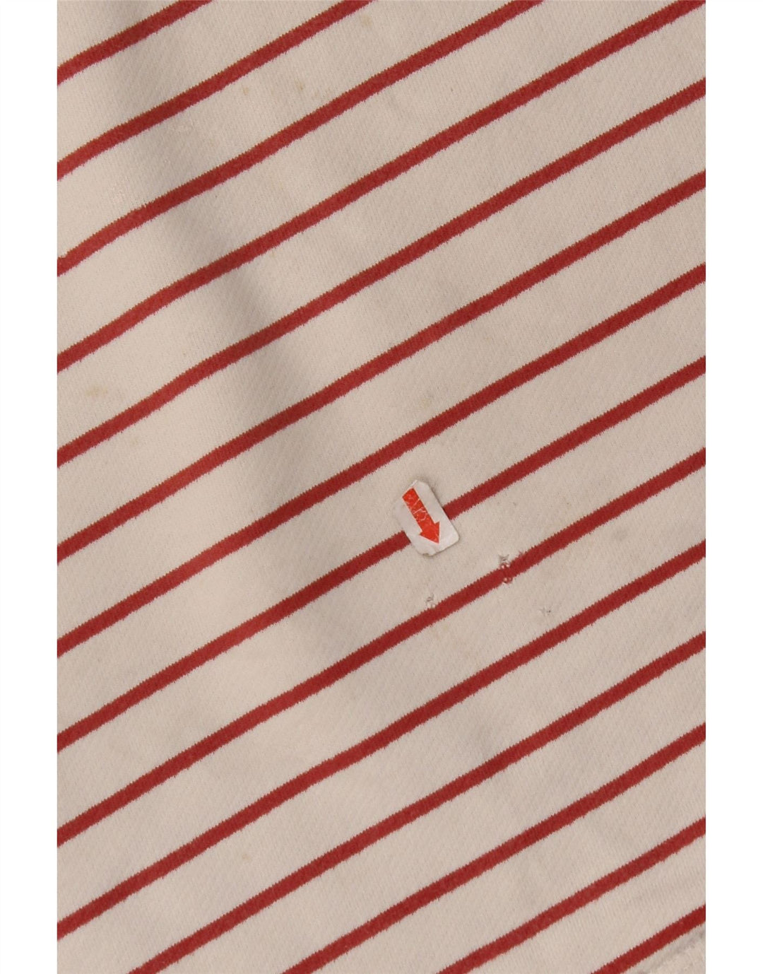 FAT FACE Dame Top Langærmet UK 8 Small Off White Stribet Bomuld