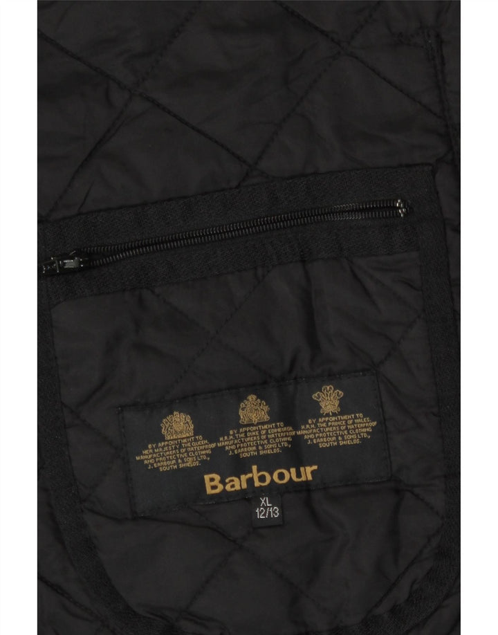 Barbour Boys Quiltet Quiltet Jakke 12-13 År XL Sort Polyester