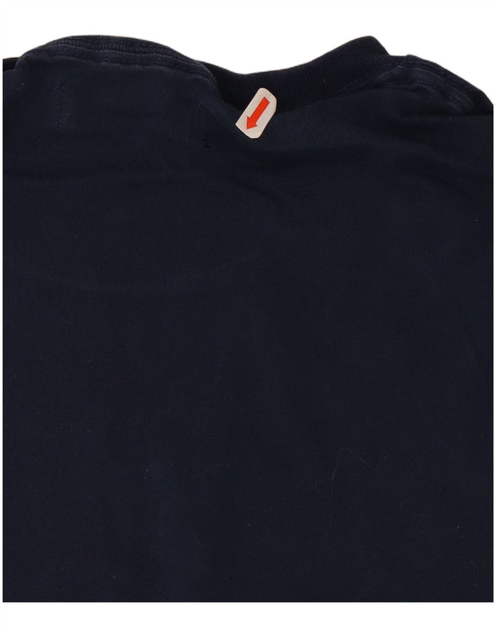 Adidas T-shirt top til mænd mellem marineblå stribet bomuld