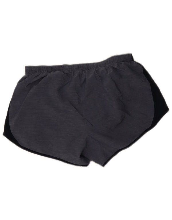 Nike Dame Dri Fit Sports Shorts UK 12 Medium Navy Blue Colourblock