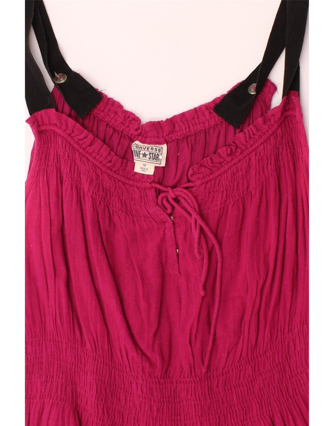 CONVERSE Womens Sleeveless A-Line Dress UK 14 Medium Pink Cotton Vintage Converse and Second-Hand Converse from Messina Hembry 