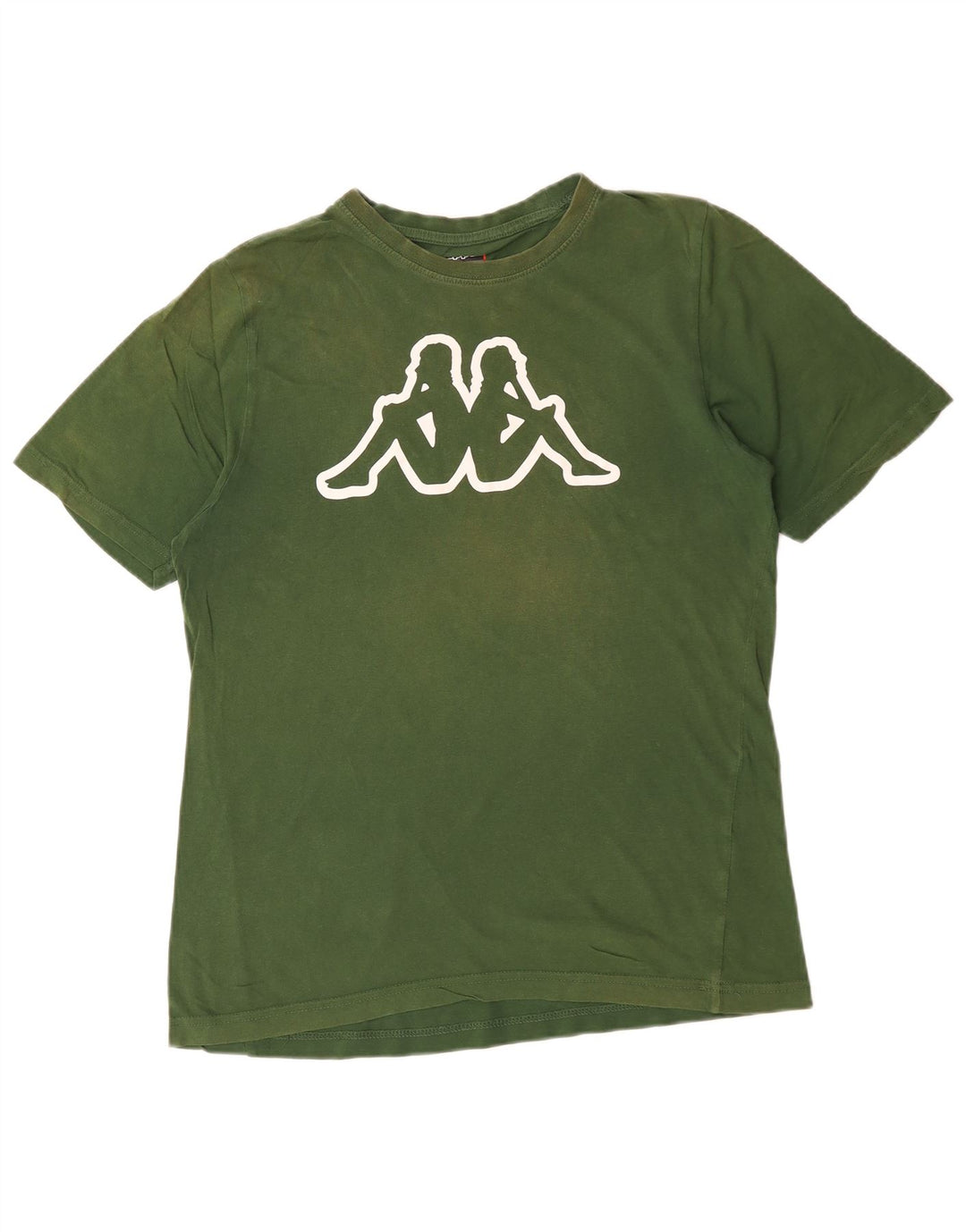 Kappa Herre Grafisk T-Shirt Top Medium Grøn Bomuld