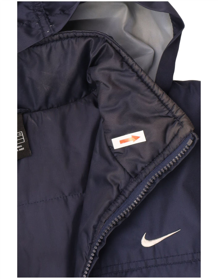 Nike drenge grafisk vindjakke med hætte 12-13 år Stor marineblå