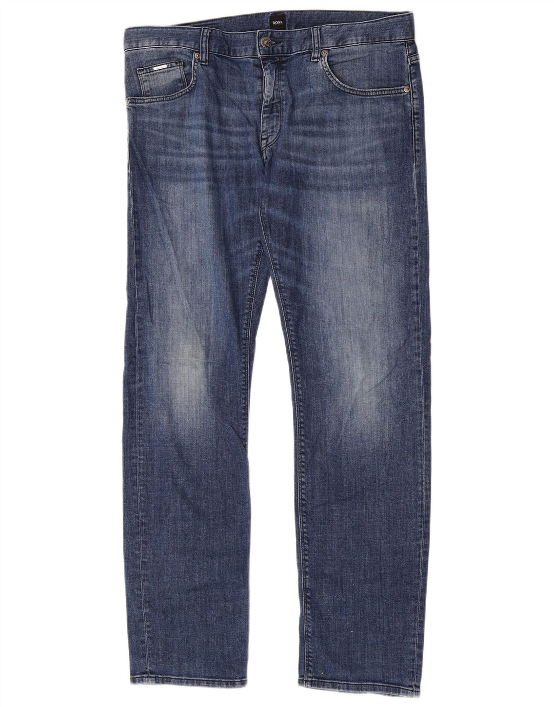 Hugo Boss Herre Stretch Slim Jeans W34 L32 Blå Bomuld