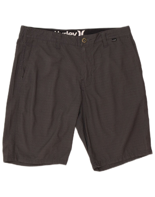 Hurley Herre Chino Shorts W33 Medium Grey Geometrisk Polyester