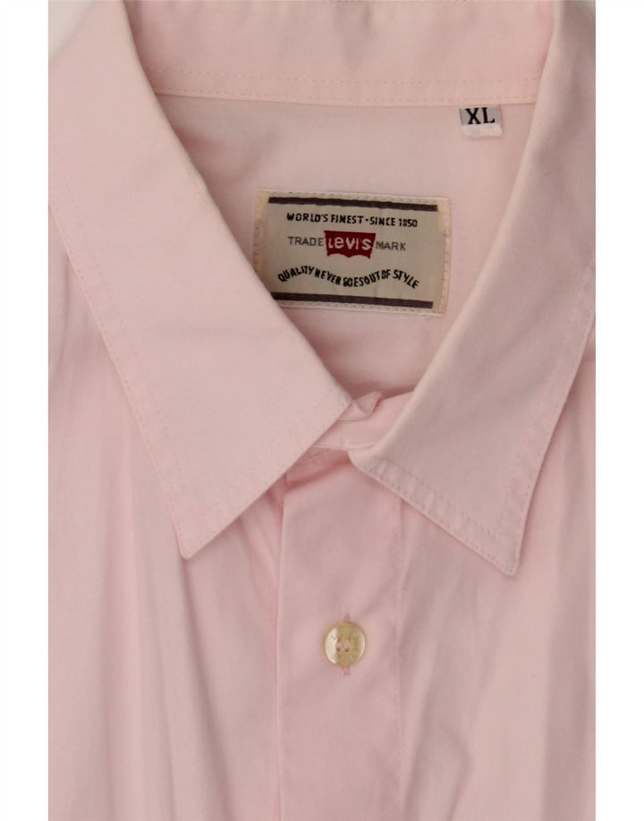 LEVI'S Mens Short Sleeve Shirt XL Pink Vintage Levi's and Second-Hand Levi's from Messina Hembry 