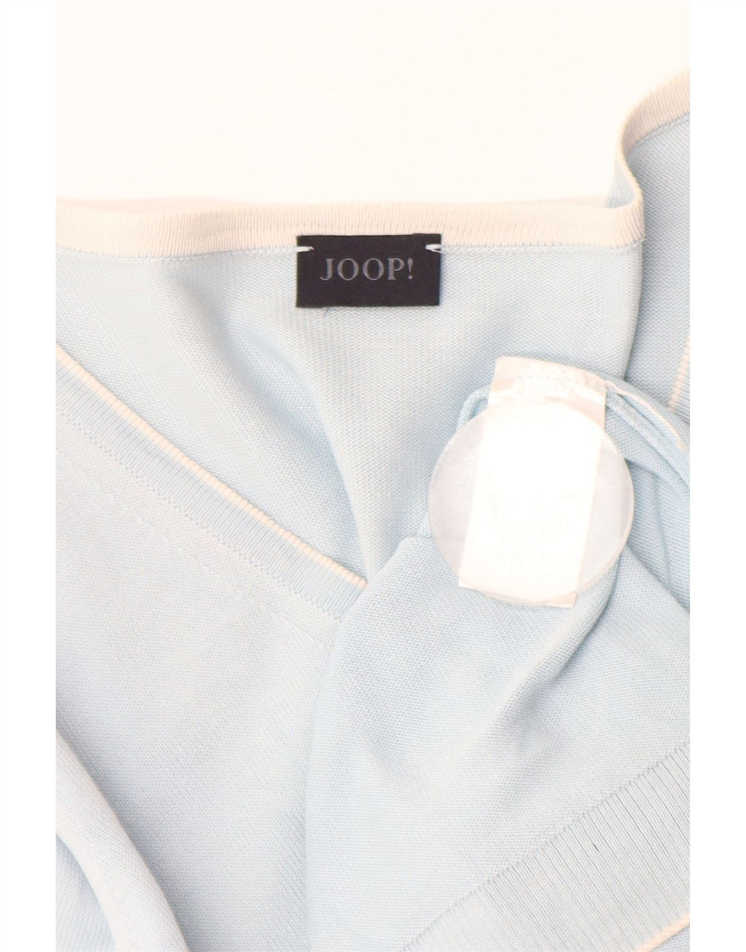 JOOP Dame V-hals sweater EU 38 Medium Blue Bomuld