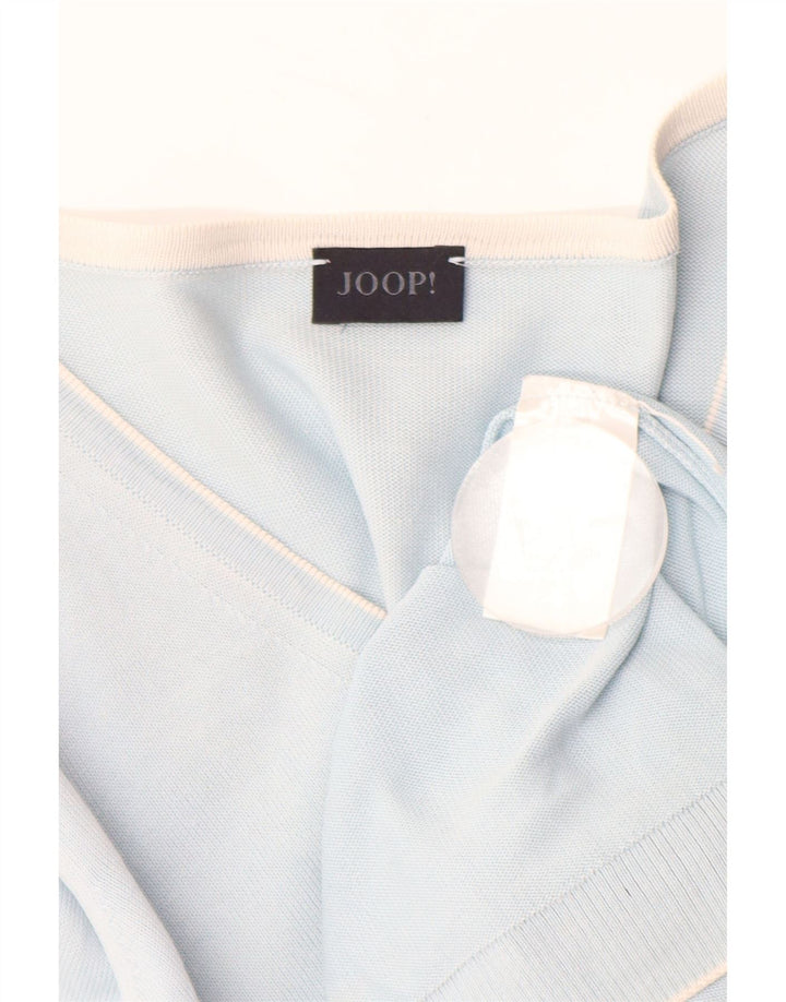 JOOP Dame V-hals sweater EU 38 Medium Blue Bomuld