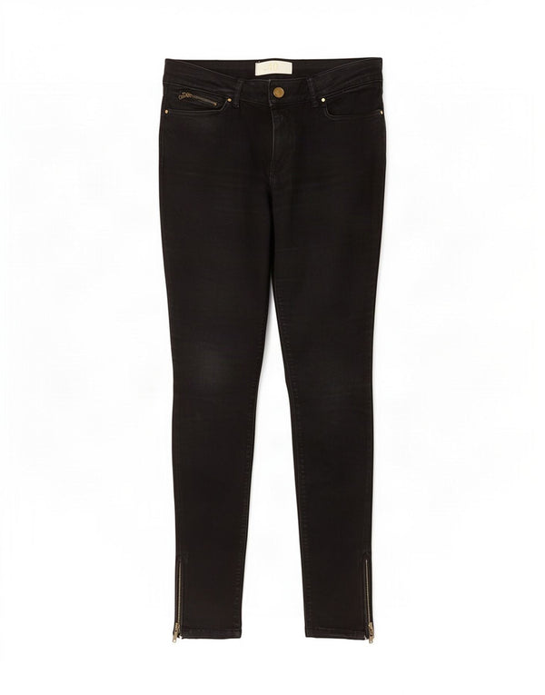 Zara Dame Skinny Jeans EU 40 Medium W30 L29 Sort Bomuld