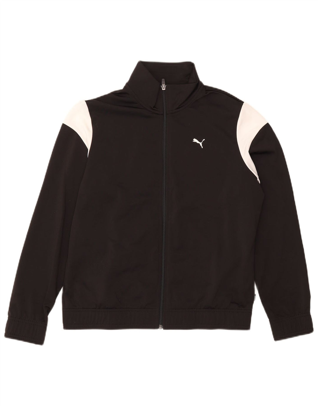 PUMA træningsdragt topjakke til kvinder UK 14 Medium Sort Colourblock Polyester